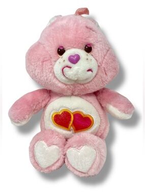 Care Bear Love-A-Lot Pink Bear Vintage 1983 Kenner Plush Stuffed Animal Soft Toy